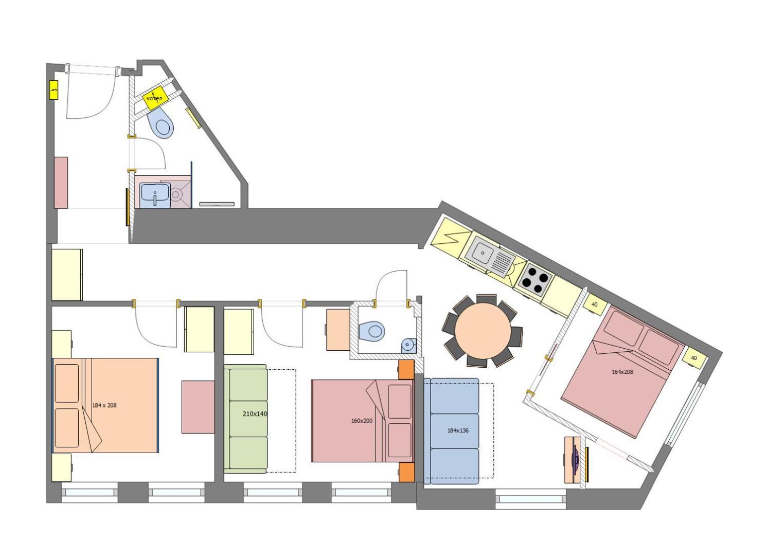3bdr Elegance Deco Downtown Flat Apartament